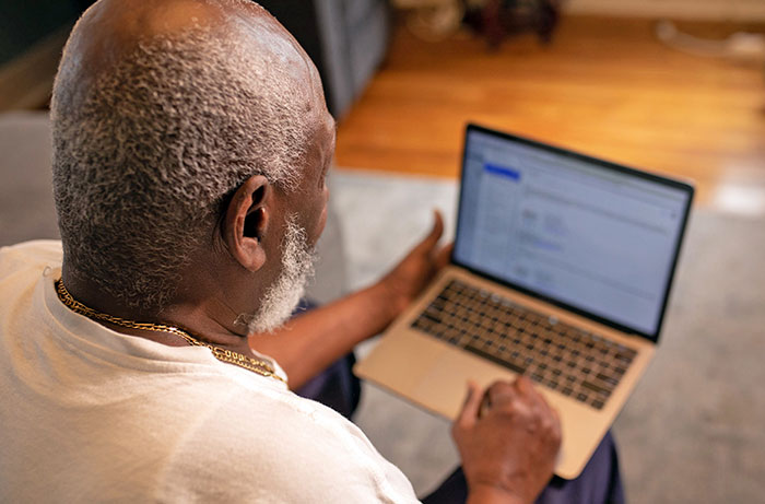 Man on his laptop